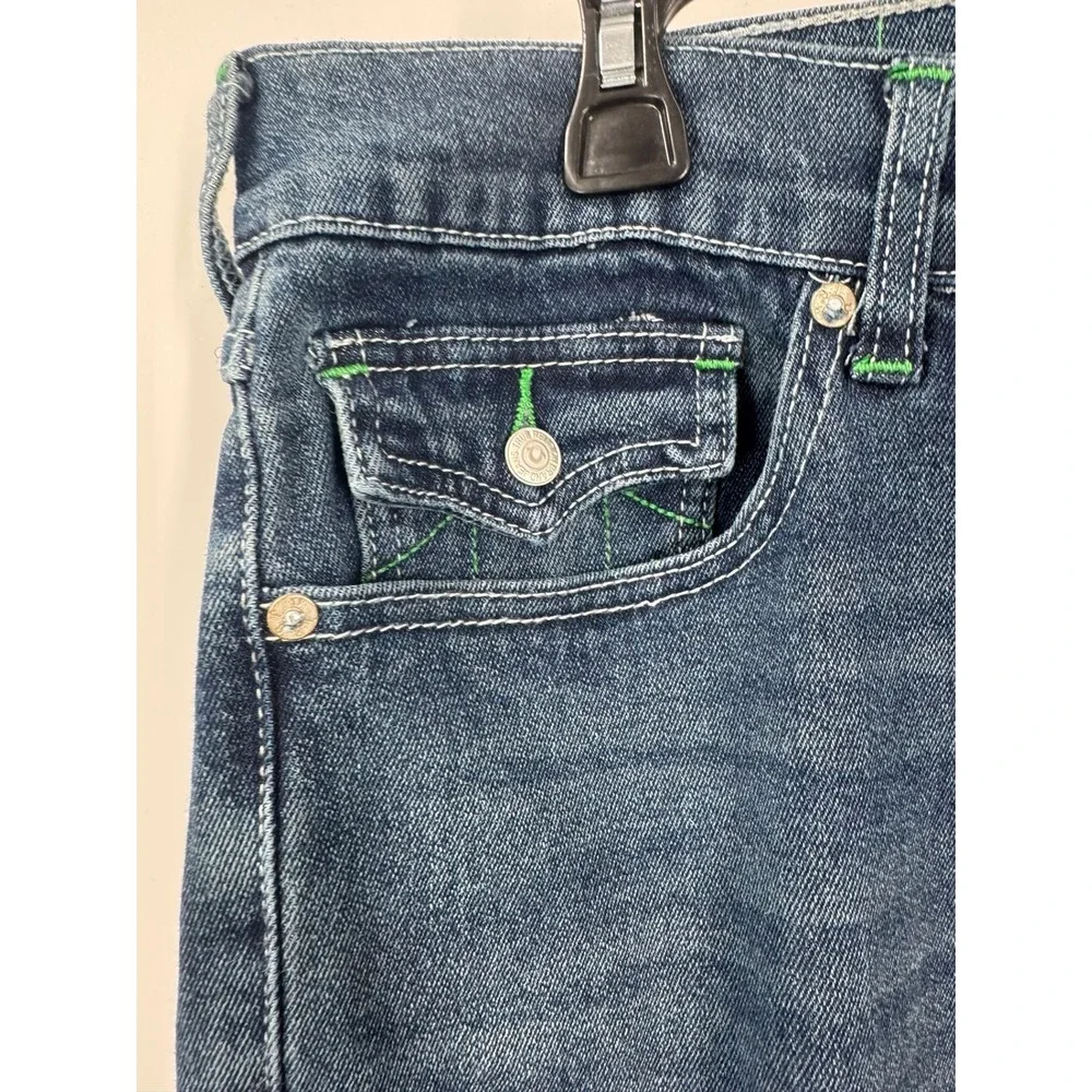 True Religion Ricky Relaxed Straight Jeans‎ Dark Woodland Wash Men's Size 32/34